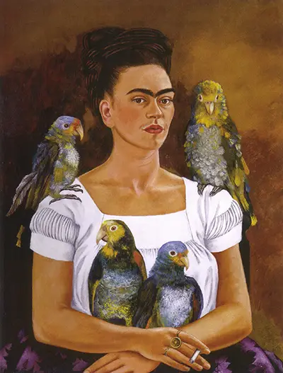 Moi et mes perroquets Frida Kahlo